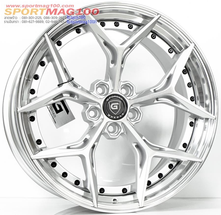 ล้อแม็ก G-Forged GF15 FlowForming ขอบ 20 กว้าง F8.5 R10นิ้ว 5รู112/114.3 Offset32-40 สีBrushSilverMatt