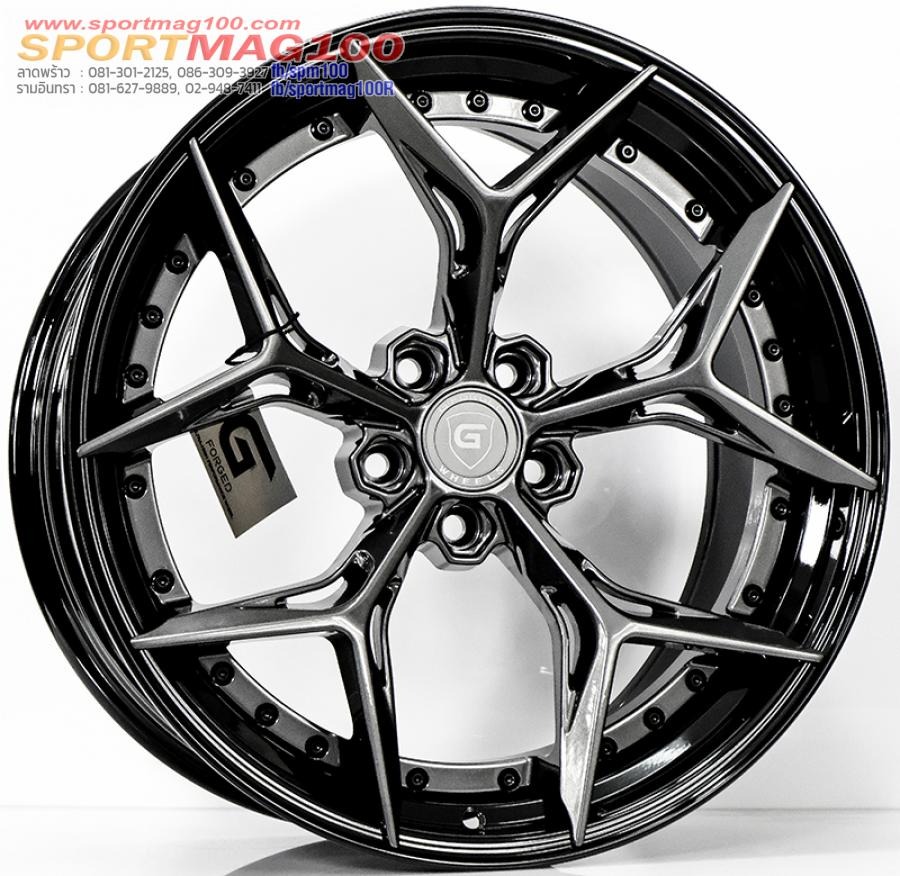ล้อแม็ก G-Forged GF15 FlowForming ขอบ 20 กว้าง F8.5 R10นิ้ว 5รู114.3/112 Offset32-40 สีดาร์คกันขอบดำเงา