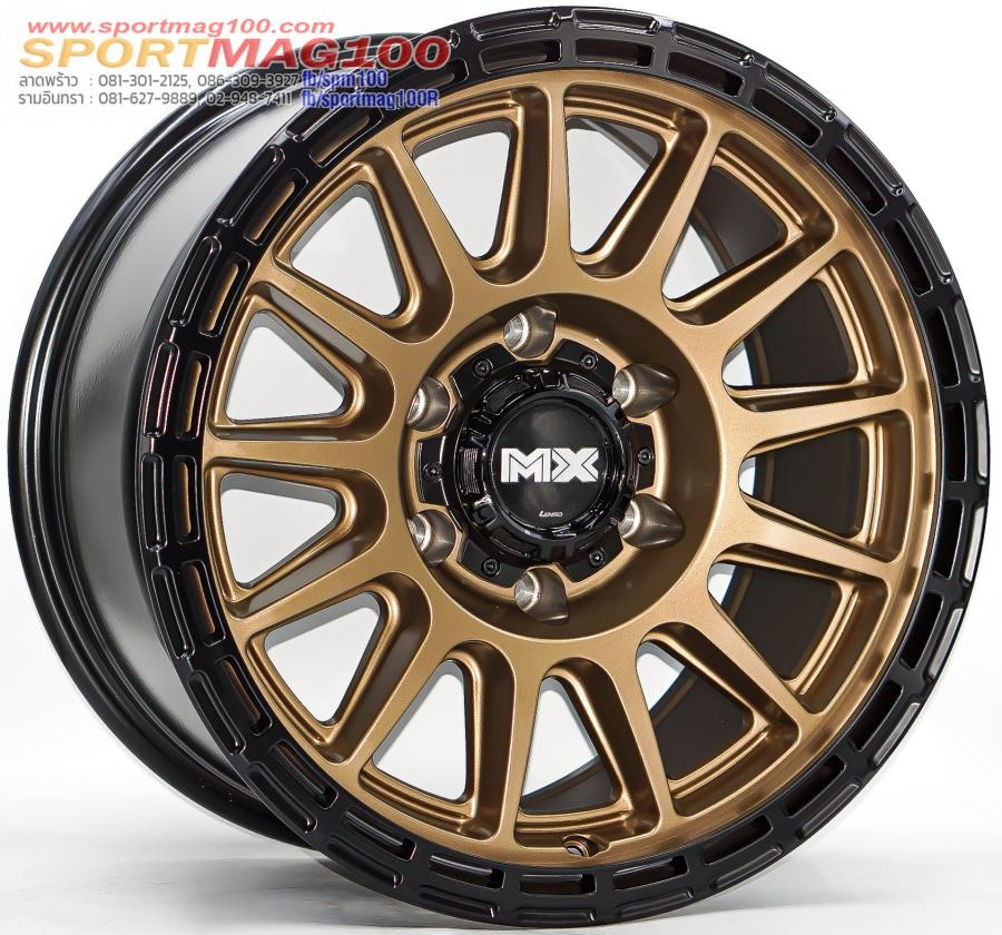 ล้อแม็ก Lenso MX Dinero ขอบ18นิ้ว กว้าง9นิ้ว 6รู139.7 Offset12 สีทองขอบดำ