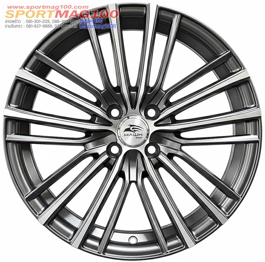 ล้อแม็ก HAWK S270 ขอบ17นิ้ว กว้าง7.5นิ้ว 4รู100 Offset40 สีกันเมทาลิกหน้าเงา