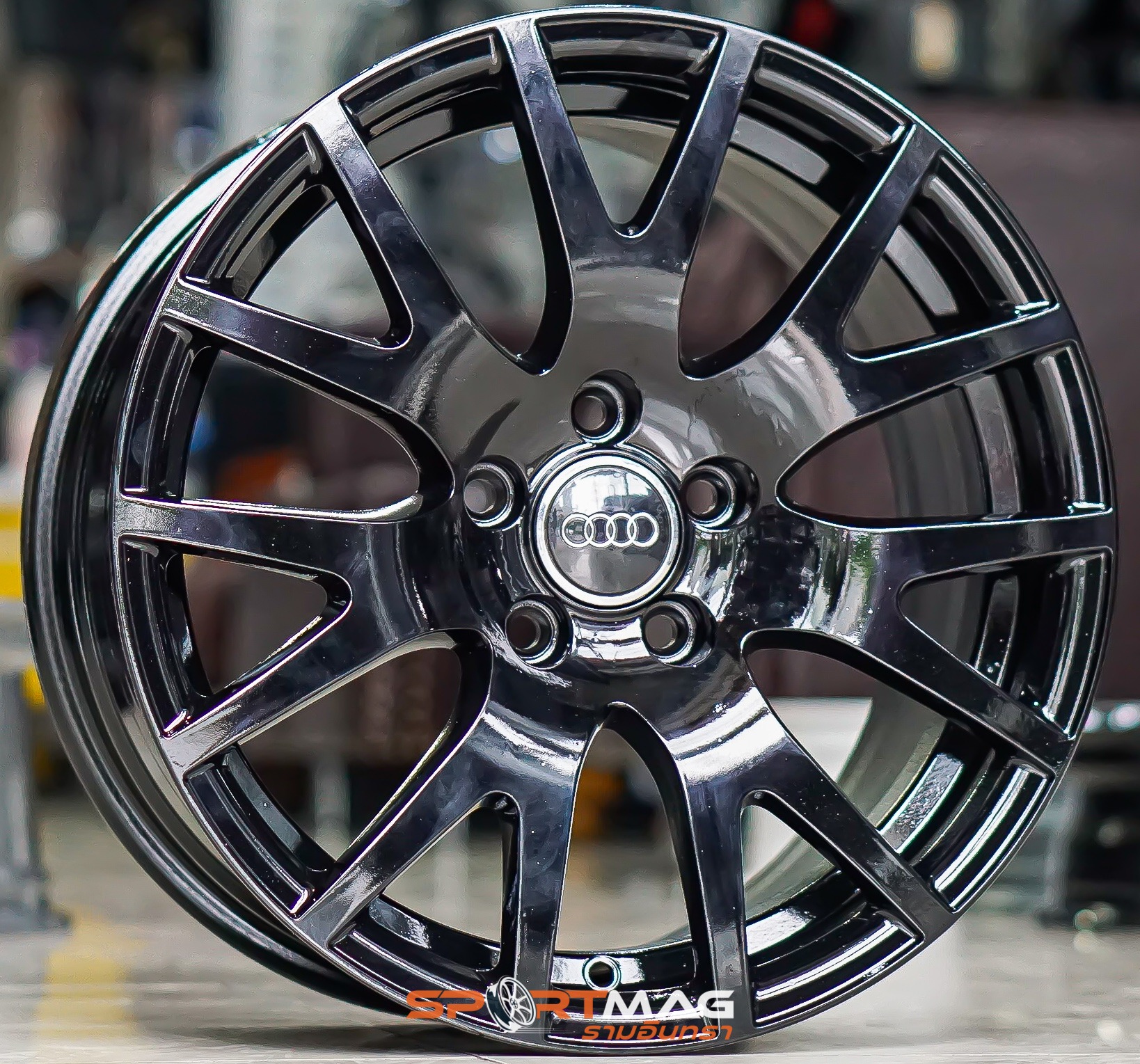 ล้อแท้ AUDI TT ขอบ17นิ้ว กว้าง8.5นิ้ว 5รู112 Offset50 Modify สีดำเงา (รามอินทรา)