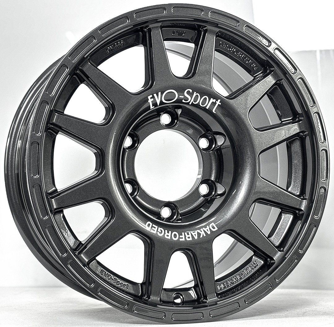 ล้อแม็ก New Evo Cross  ขอบ16นิ้ว กว้าง8นิ้ว 6รู139.7 Offset10 สีGlossyGun