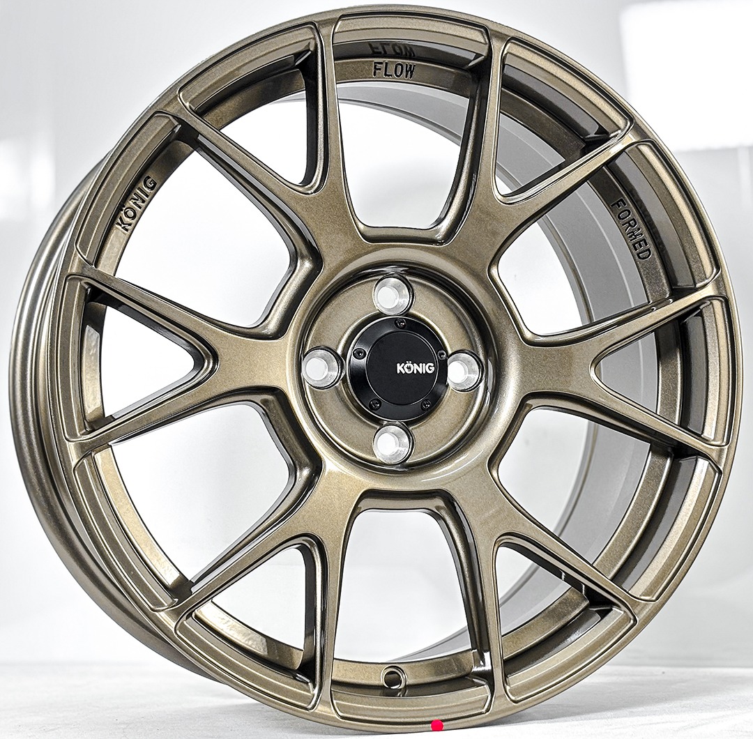 ล้อแม็ก KONIG N636 FlowForming ขอบ17นิ้ว กว้าง8นิ้ว 4รู100 Offset45 สีทอง