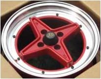 สินค้าใหม่ : แม็กซ์ใหม่ AP Racing สีแดงขอบเงา 4รู100 15นิ้ว