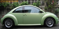 รถสีเขียว กับแม็กซ์ไฮเปอร์ขอบกระจก ลายMesh แนวBBS สุดอมตะ