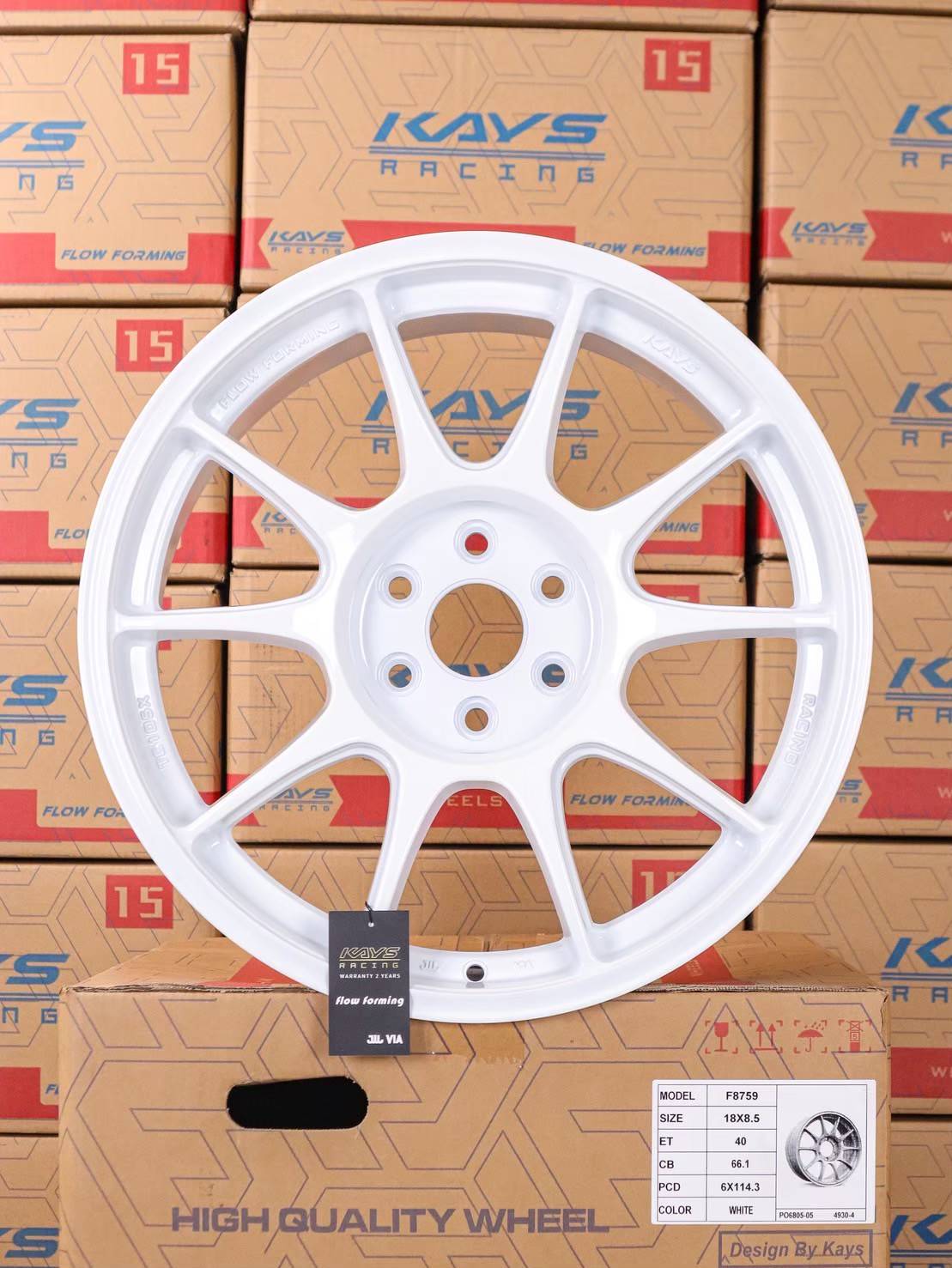 ล้อแม็ก ล้อแม็ก TC105 6รู114.3 ET40 สีขาว กว้าง8.5-18นิ้ว(นาวาร่า) 