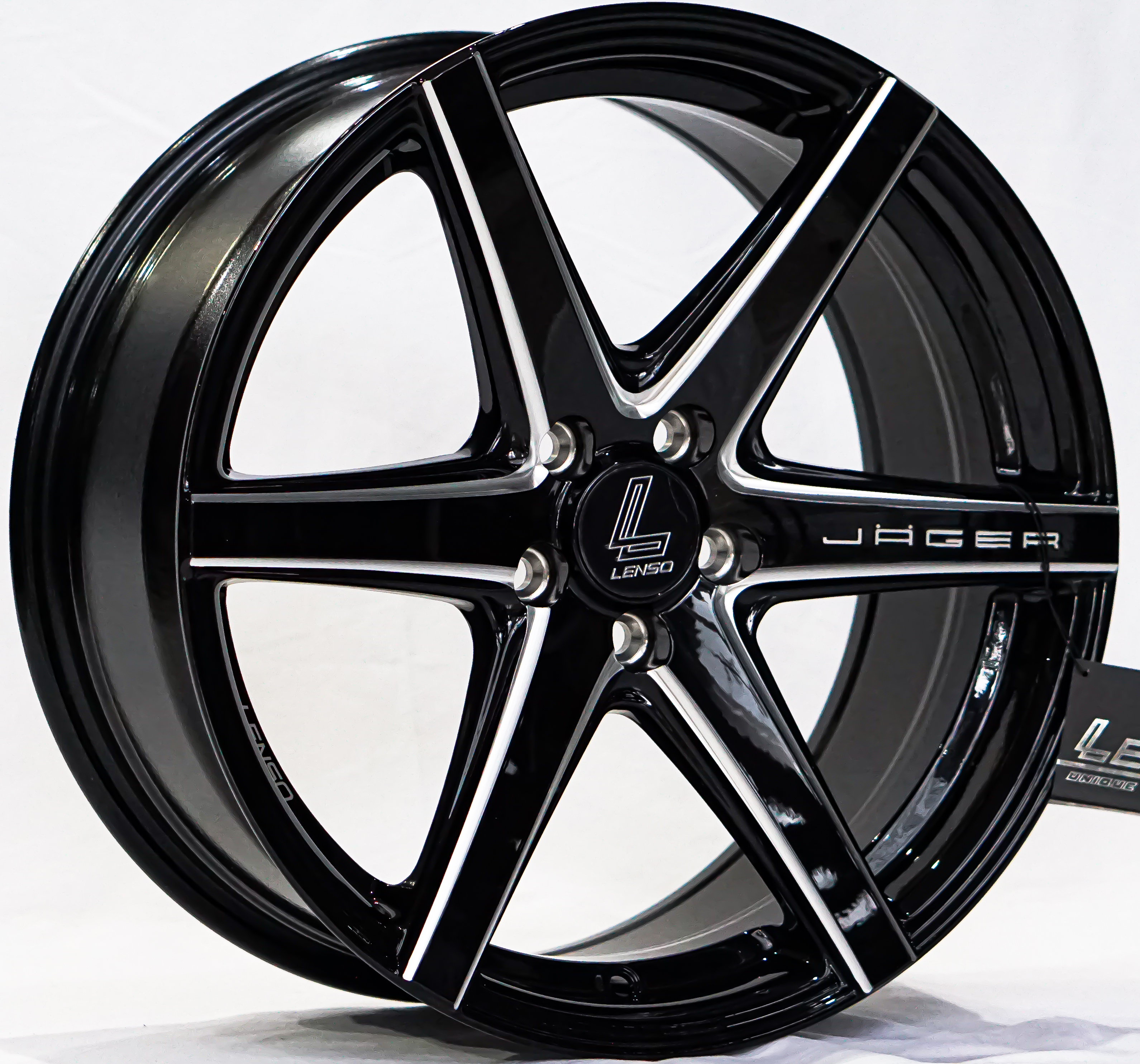 ล้อแม็ก ล้อแม็กใหม่ Lenso JAC Jager Craft 5รู100 ดำเงามิลลิ่งก้าน 7.5-17นิ้ว