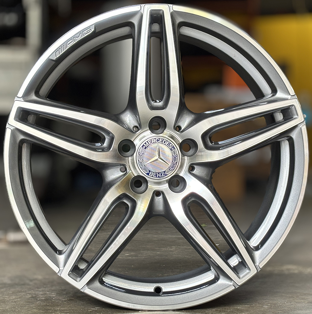 ล้อแม็ก แม็กซ์มือสองแท้ Benz AMG A213 5รู112 เทาหน้าเงา F8 R9-19นิ้ว(ลาดพร้าว)