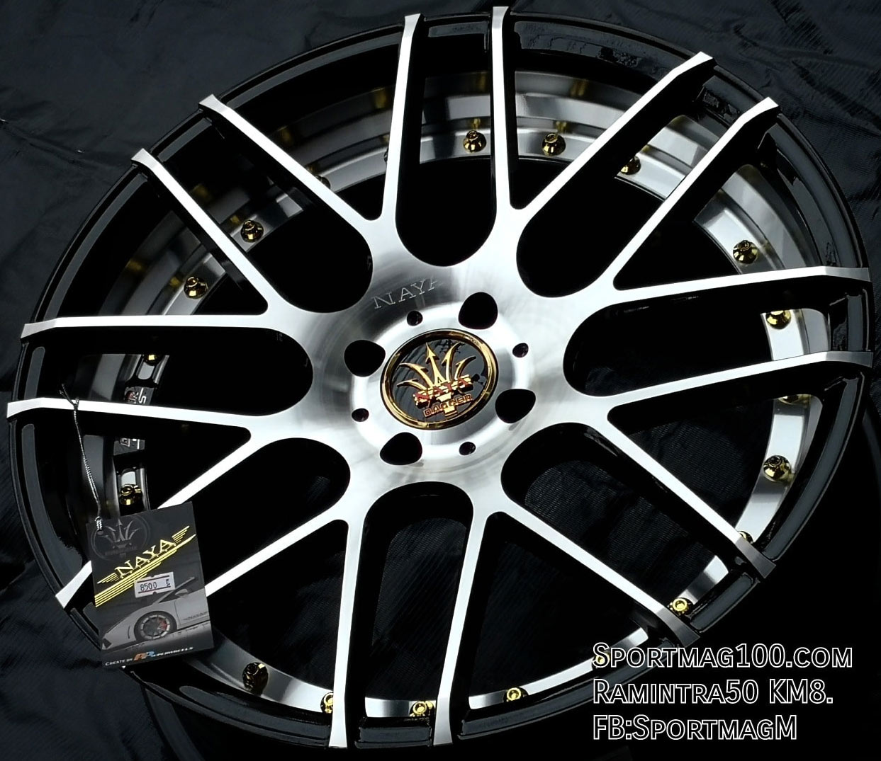 ล้อแม็กใหม่ NAYA Dagger Berano 4รู100 ET40 ดำหน้าเงาอันเดอร์คัต F8 R9-18นิ้ว ล้อแม็ก ล้อแม็กใหม่ NAYA Dagger Berano 4รู100 ET40 ดำหน้าเงาอันเดอร์คัต F8 R9-18นิ้ว