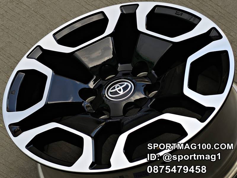 ล้อแม็กป้ายแดง Toyota REVO 6รู139 ดำหน้าเงา 7.5-18นิ้ว ล้อแม็ก ล้อแม็กป้ายแดง Toyota REVO 6รู139 ดำหน้าเงา 7.5-18นิ้ว