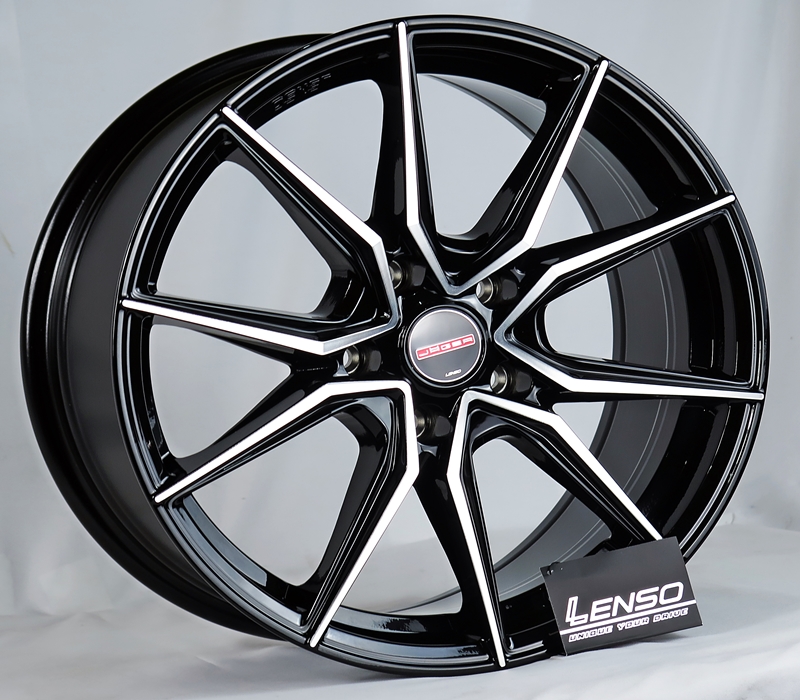 ล้อแม็ก  ล้อแม็กใหม่ Lenso Jager JAJ JAVA 5รู114 ET38 ดำหน้าเงา 7.5-17นิ้ว 