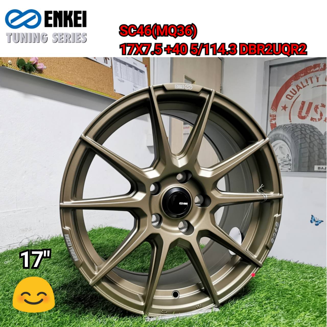 ล้อแม็กใหม่แท้ Enkei SC46 5รู114 ET35 ทองแดง 7.5-17นิ้ว ล้อแม็ก ล้อแม็กใหม่แท้ Enkei SC46 5รู114 ET35 ทองแดง 7.5-17นิ้ว