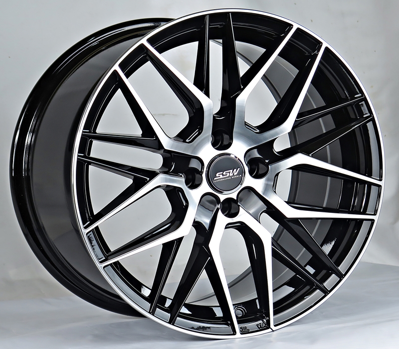 ล้อแม็ก ล้อแม็กซ์ใหม่ SSW S348 Vorsteiner 4รู100 ET38 ดำหน้าเงา 8-17นิ้ว