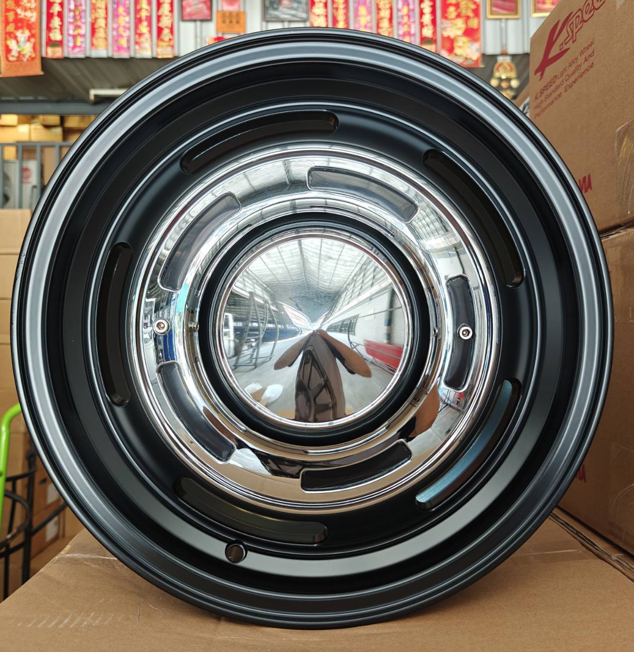 ล้อแม็ก ล้อแม็กใหม่ Rew Kc11 5รู100/114 ET30 สีดำ 6.5-15นิ้ว 