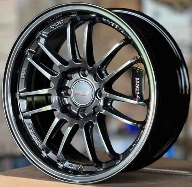 ล้อแม็ก ล้อแม็กRe30 4รู100/114 ET35 ไฮเปอร์แบล็ค กว้าง7 ขอบ16นิ้ว 