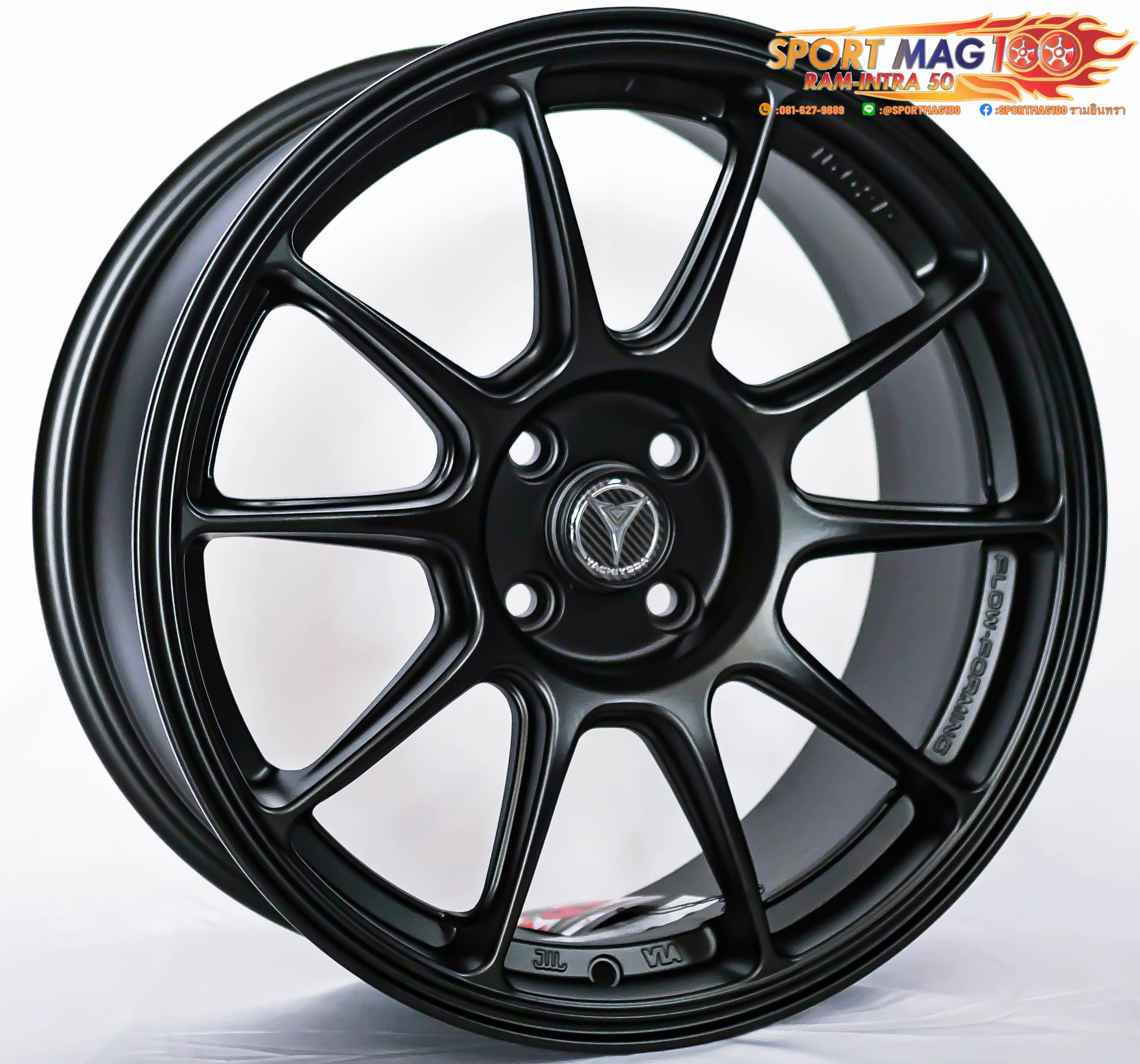 ล้อแม็กใหม่เบา FlowForming Yachiyoda U02R 4รู100 ET30 ดำด้าน 7.5-17นิ้ว(7.65โล) ล้อแม็ก ล้อแม็กใหม่เบา FlowForming Yachiyoda U02R 4รู100 ET30 ดำด้าน 7.5-17นิ้ว(7.65โล)