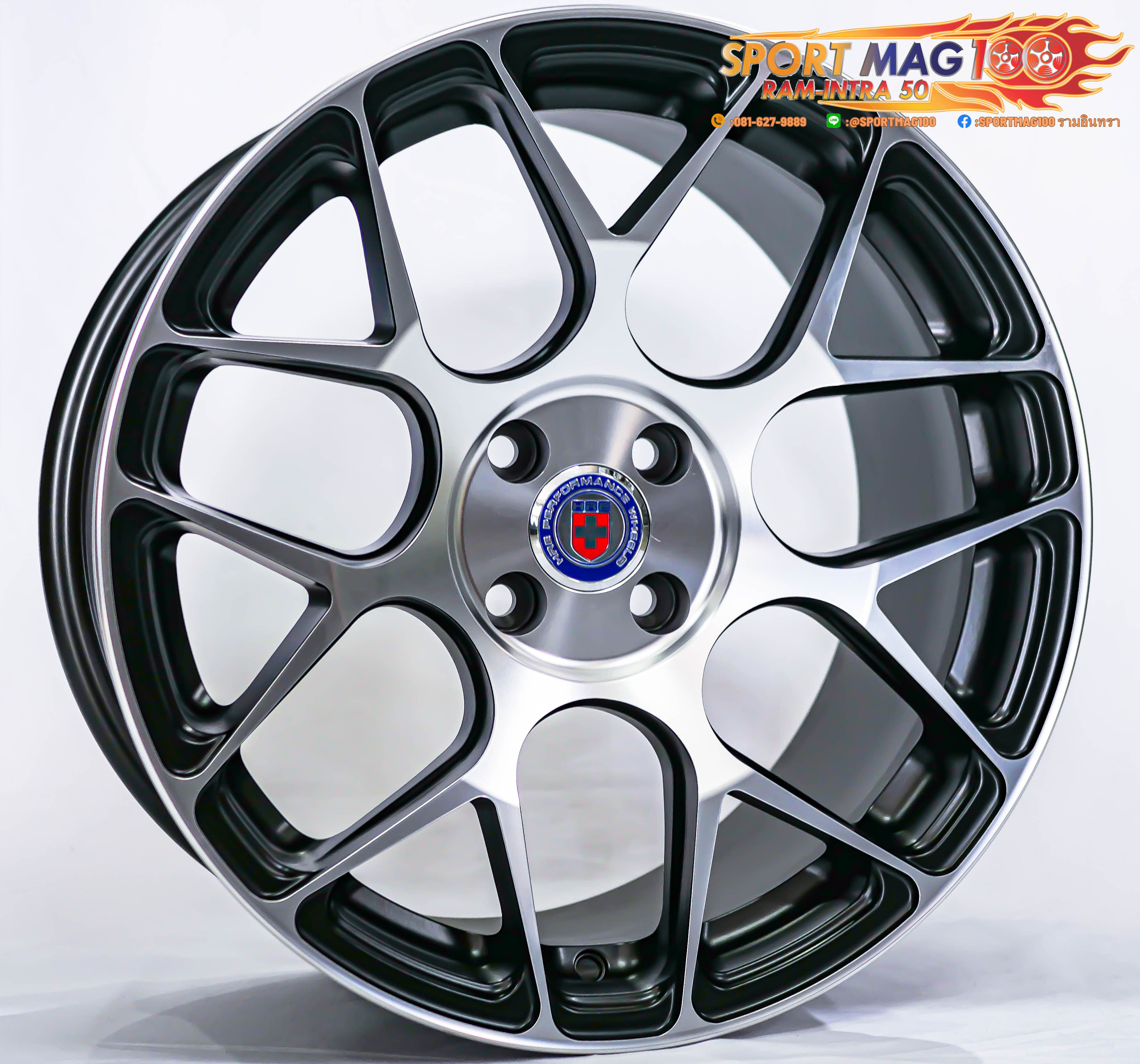 ล้อแม็ก แม็กซ์ใหม่ SSW HRE P40 4รู100 ET35 ดำหน้าเงา 8.5-17นิ้ว