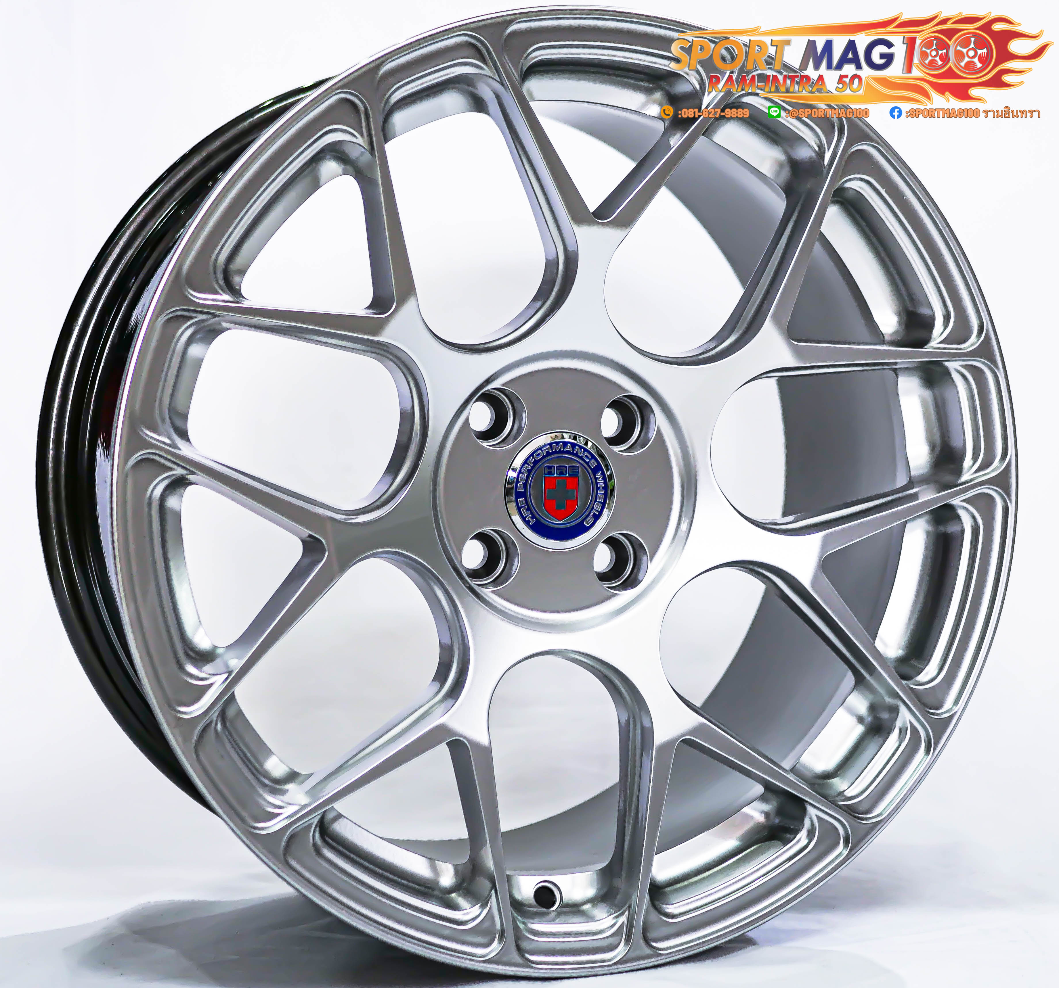 ล้อแม็ก แม็กซ์ใหม่ SSW HRE P40 4รู100 ET35 ไฮเปอร์ซิลเวอร์ 8.5-17นิ้ว