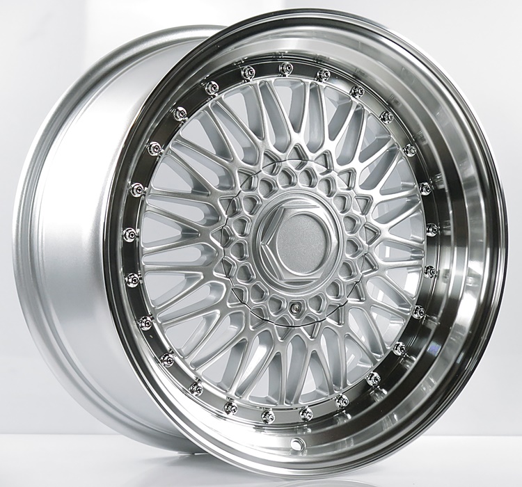 ล้อแม็ก ล้อแม็กใหม่ลาย BBS RS 4รู100/114 ET25 ซิลเวอร์ 8.5-17นิ้ว