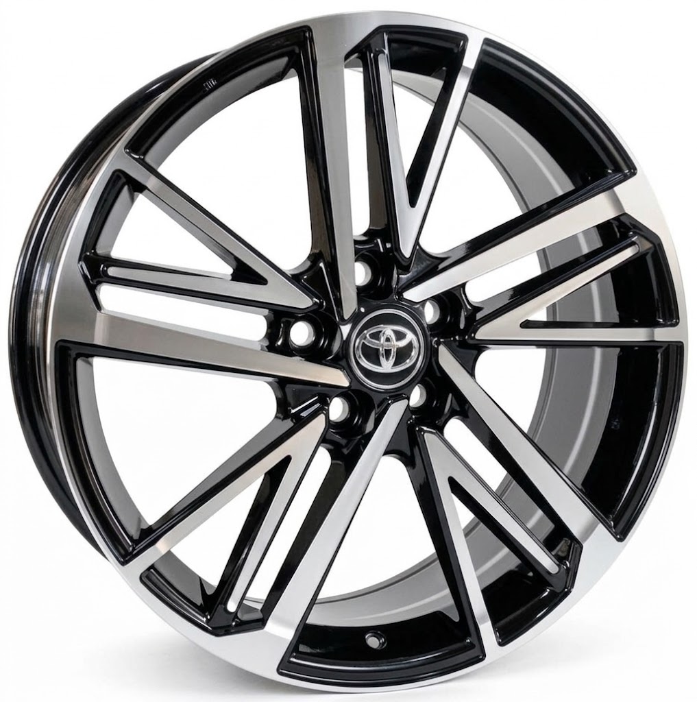ล้อแม็ก ล้อแม็กลาย Toyota 5รู114.3 ET50 สีดำหน้าเงา กว้าง8 ขอบ19นิ้ว 