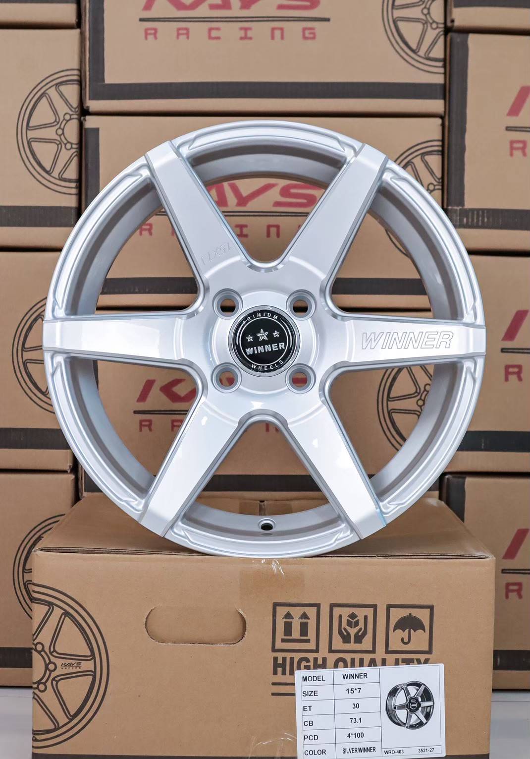 ล้อแม็ก Winner S1 4รู100 ET30 สีขาว กว้าง7 ขอบ15นิ้ว ล้อแม็ก Winner S1 4รู100 ET30 สีขาว กว้าง7 ขอบ15นิ้ว