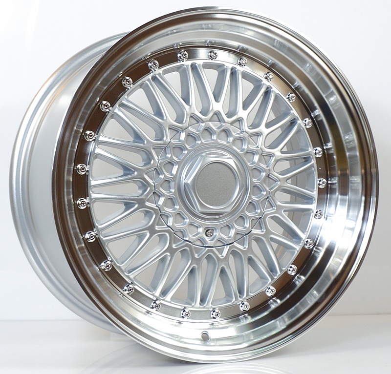 ล้อแม็ก ล้อแม็กใหม่ลาย BBS RS 5รู114 ET30 ซิลเวอร์ 8.5-17นิ้ว