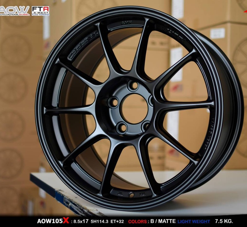 ล้อแม็กใหม่เบา Flowforming AOW TC105X 5รู114 Offset32 สีดำ กว้าง8.5 ขอบ17 ล้อแม็ก ล้อแม็กใหม่เบา Flowforming AOW TC105X 5รู114 Offset32 สีดำ กว้าง8.5 ขอบ17