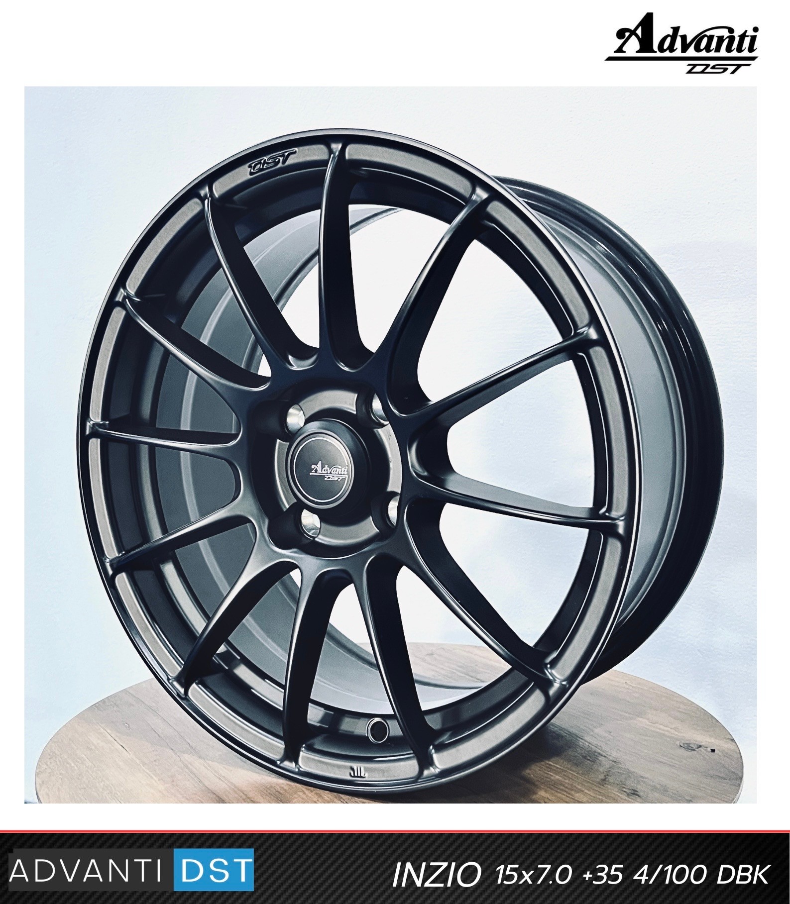 ล้อแม็ก FlowForming Advanti Inizio ขอบ15นิ้ว 4รู100 ET35 ดำด้าน กว้าง7นิ้ว ล้อแม็ก ล้อแม็ก FlowForming Advanti Inizio ขอบ15นิ้ว 4รู100 ET35 ดำด้าน กว้าง7นิ้ว