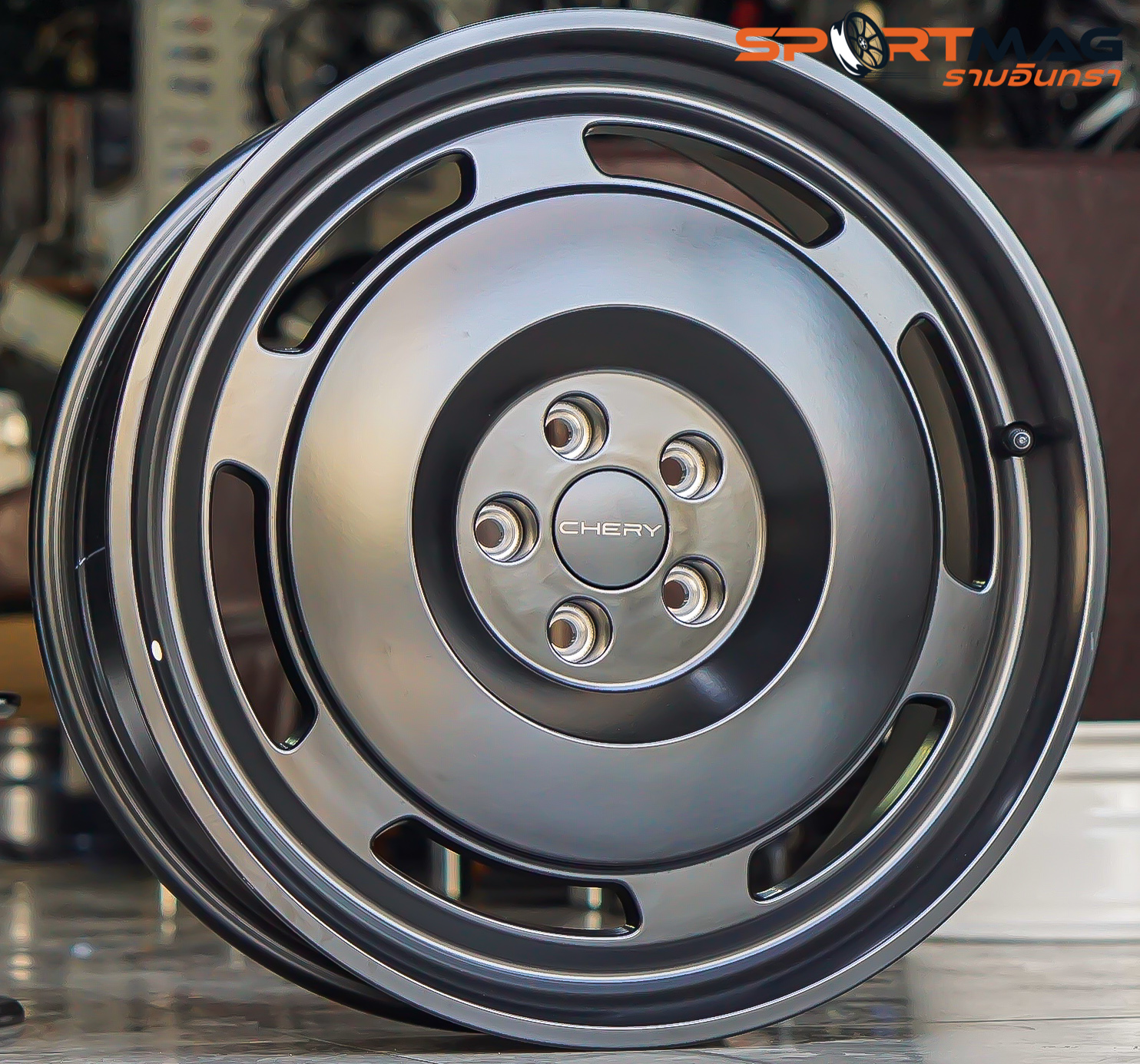 ล้อแม็ก ล้อแม็กติดรถ Chery V23 ขอบ19 5รู108 ดำด้าน กว้าง 7.5 Offset43 (รามอินทรา)