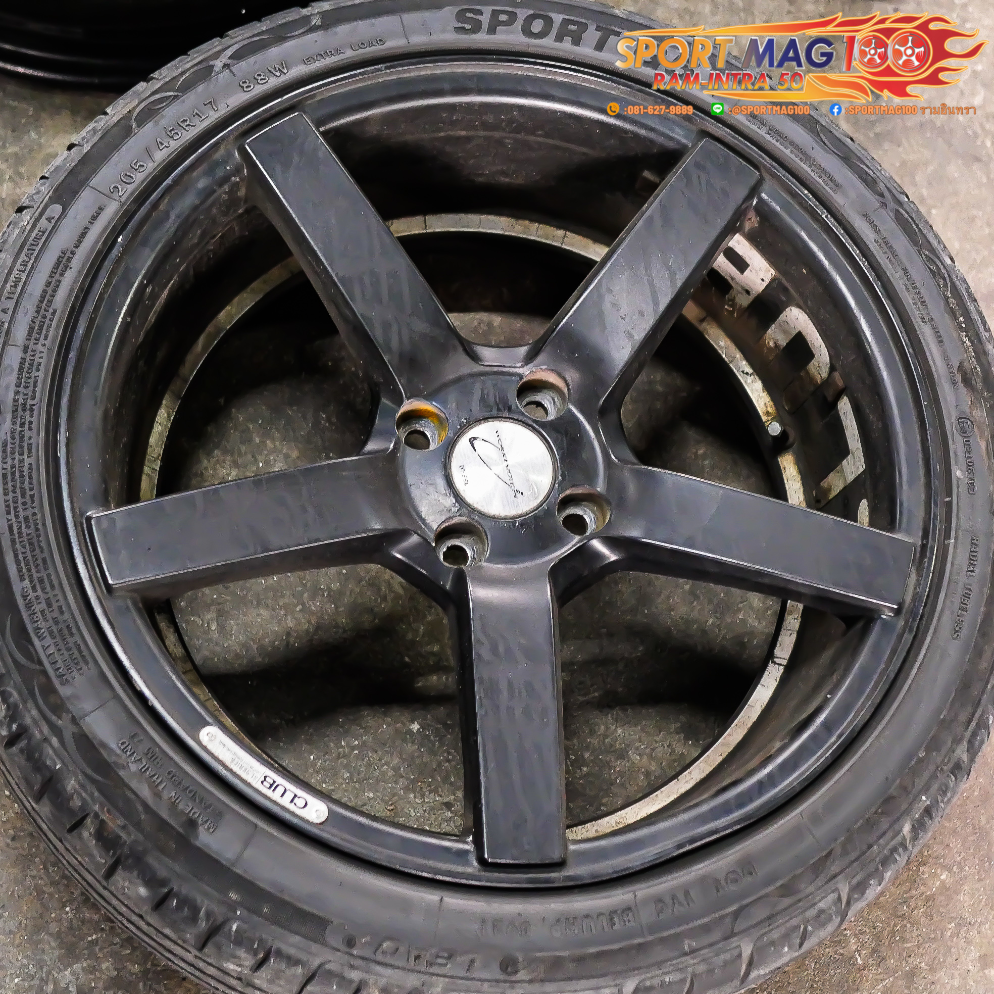 ล้อแม็ก ล้อแม็กมือสอง CV5 ขอบ17นิ้ว 4รู100 (รามอินทรา)