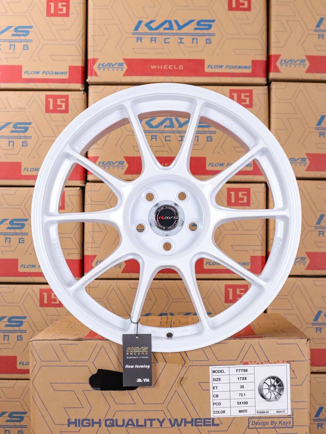 ล้อแม็ก ล้อแม็ก TC105 5รู100 ET35 สีขาว กว้าง8 ขอบ17นิ้ว 