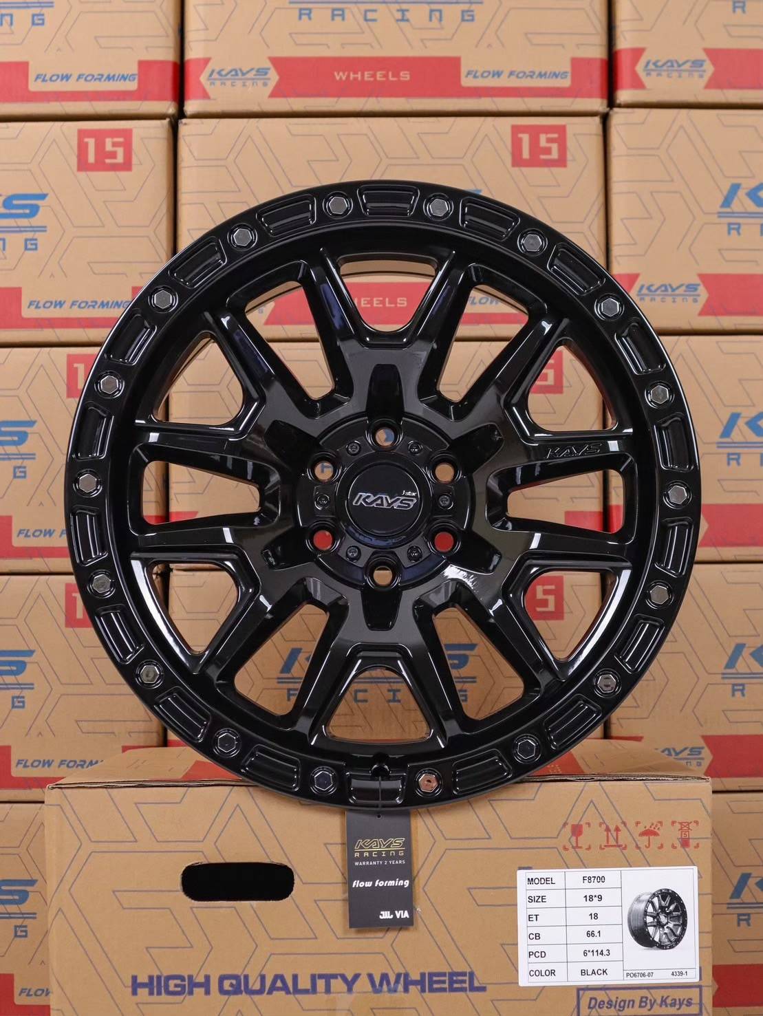 ล้อแม็ก ล้อแม็ก Mavel 6รู114.3 ET18 ดำแวว กว้าง9-18นิ้ว(นาวาร่า) 