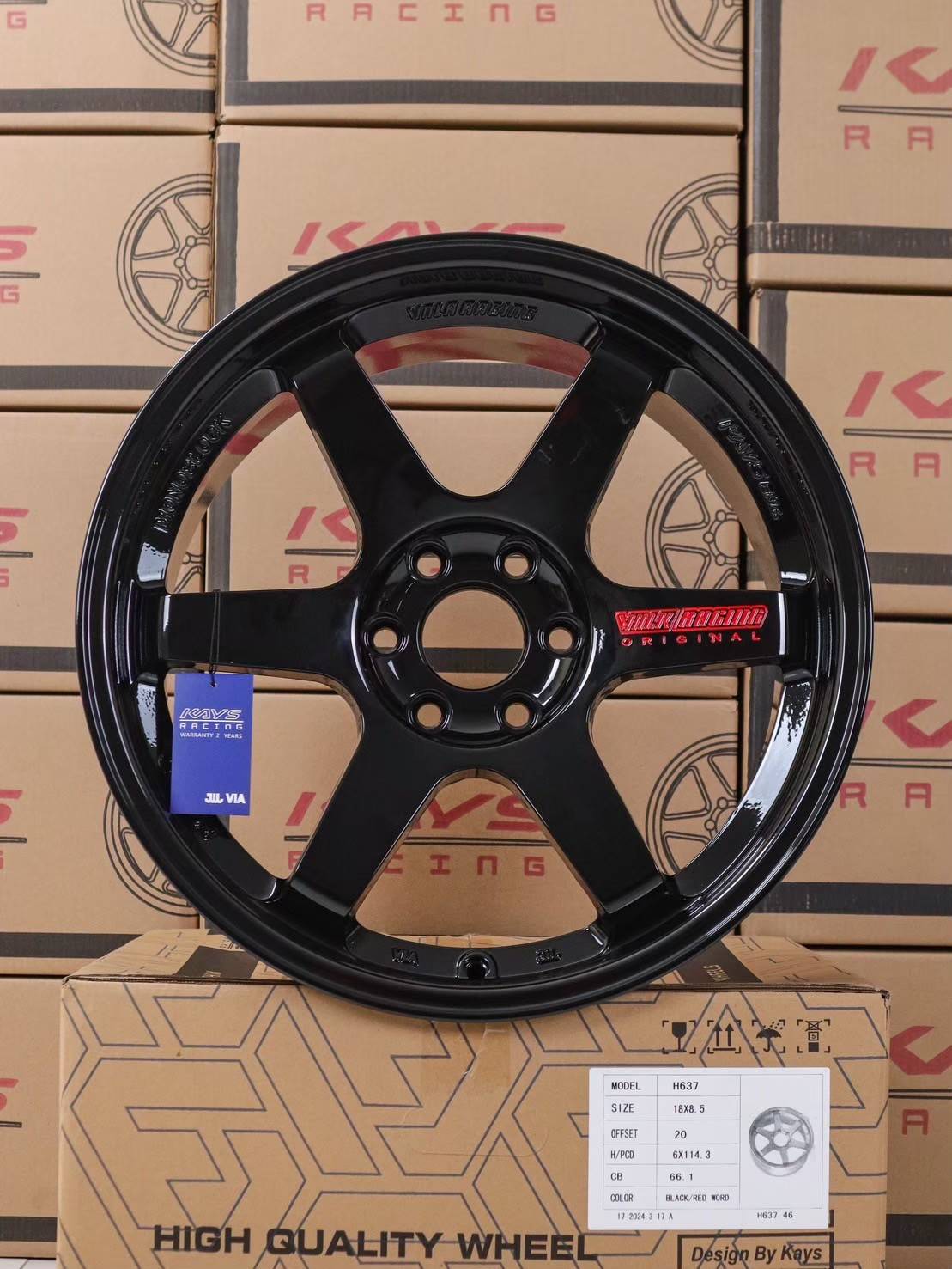 ล้อแม็ก ล้อแม็ก TE37 ก้านตรง 6รู114.3 ET20 สีดำหยอดแดง กว้าง8.5-18นิ้ว(นาวาร่า) 