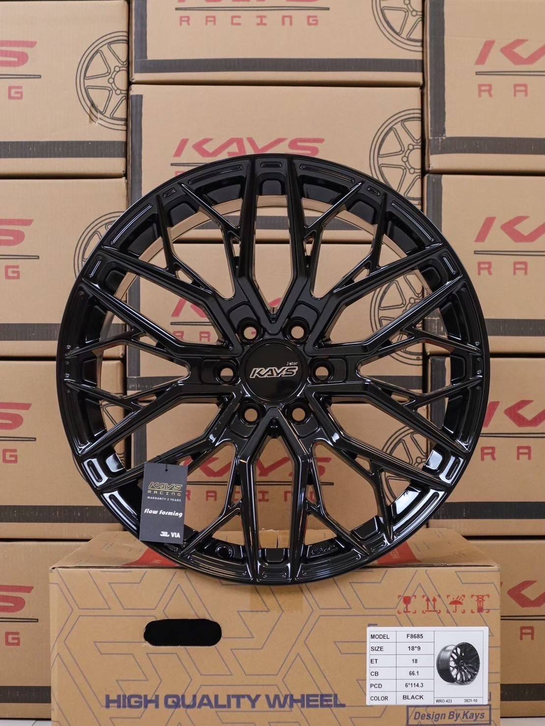 ล้อแม็ก ล้อแม็ก JAV 6รู114.3 ET18 ดำแวว กว้าง9 ขอบ18นิ้ว(นาวาร่า) 