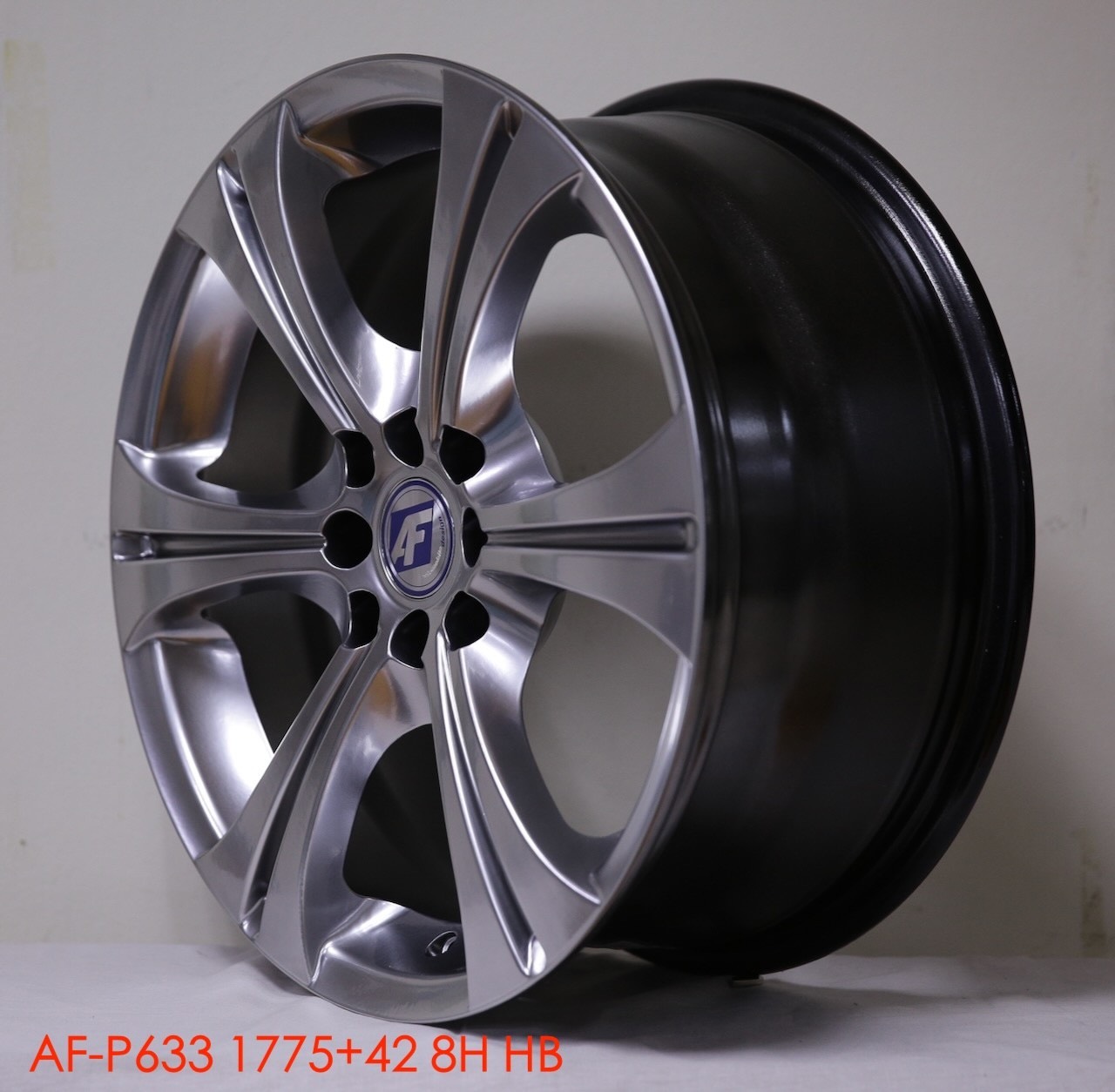 ล้อแม็ก เฮียสั่งลด ล้อแม็ก AF P633 4รู100/114 ET42 ไฮเปอร์แบล็ค กว้าง7.5 ขอบ17นิ้ว 