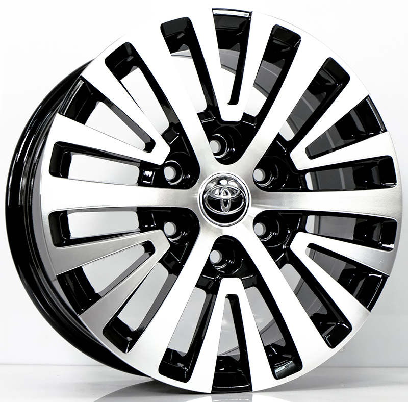 ล้อแม็ก ล้อแม็ก HR Majesty ขอบ16นิ้ว กว้าง7.5นิ้ว 6รู130 Offset48 สีดำหน้าเงา(สำหรับรถตู้ Majesty)