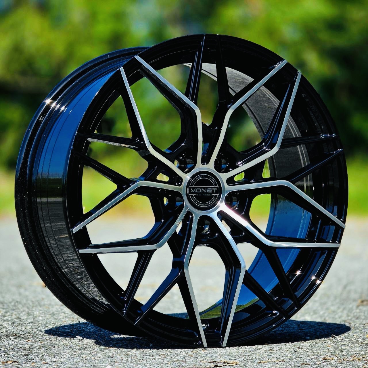 ล้อแม็ก ล้อแม็ก Monet FlowForming 5รู108 Offset35 สีดำหน้าเงา กว้าง8.5 ขอบ18นิ้ว 