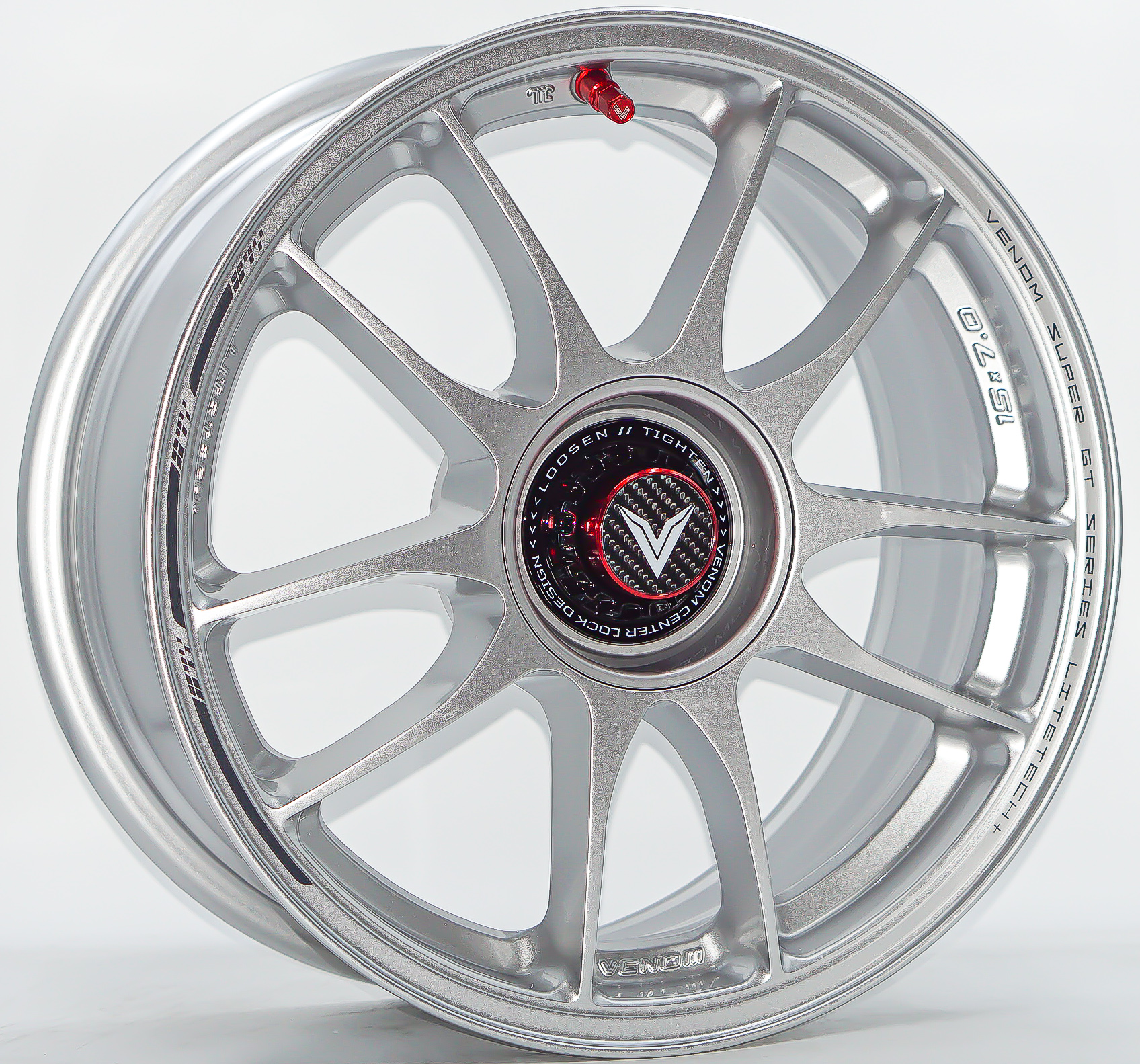 ล้อแม็ก ล้อแม็ก Lenso VNK Venom Litetech+ FlowForming ขอบ15นิ้ว กว้าง7นิ้ว 4รู100 Offset35 สีซิลเวอร์