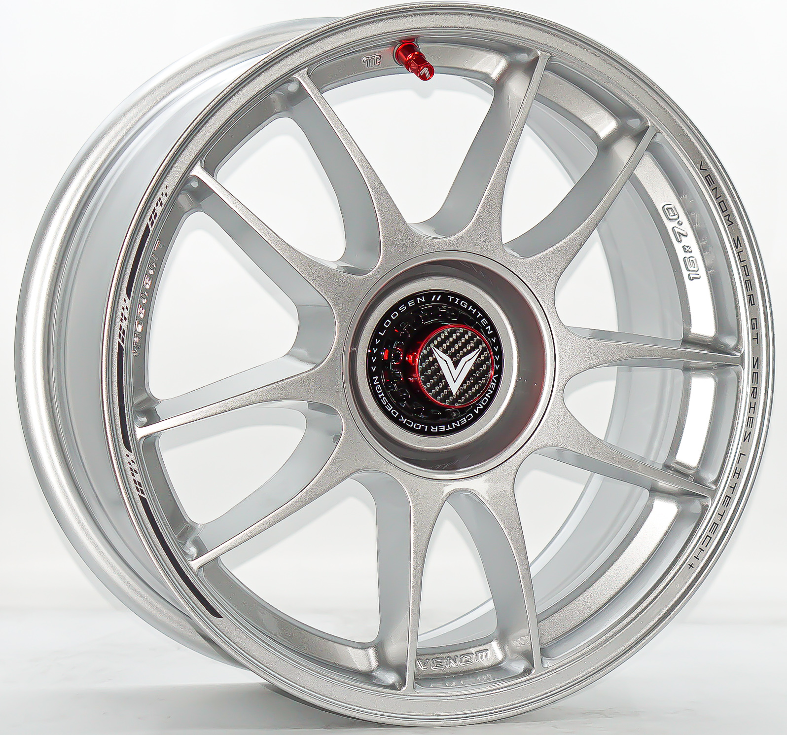 ล้อแม็ก ล้อแม็ก Lenso VNK Venom Litetech+ FlowForming ขอบ16นิ้ว กว้าง7นิ้ว 4รู100/114 Offset35 สีเงินPadเทา