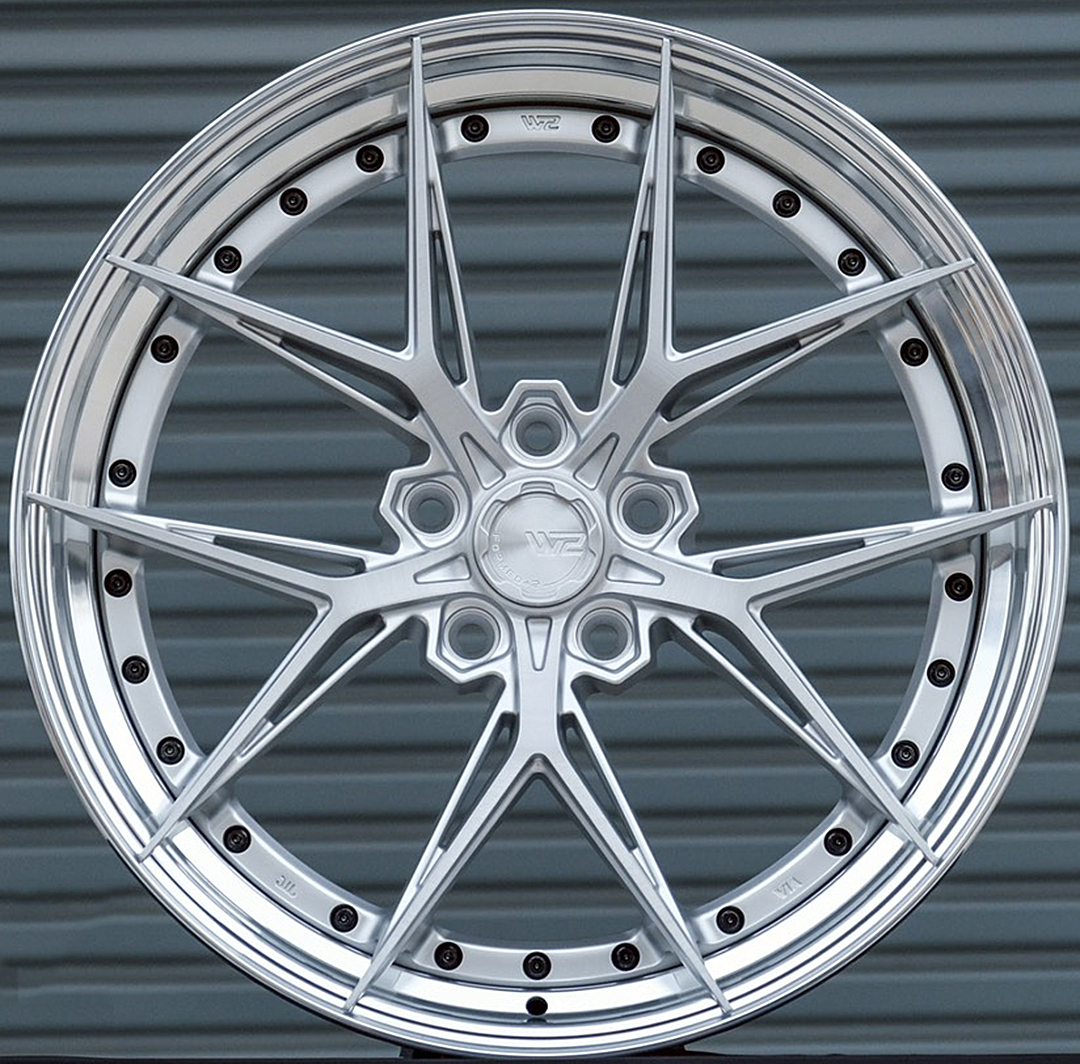ล้อแม็ก ล้อแม็ก W2X FlowForming ขอบ20นิ้ว ล้อหน้า9นิ้ว ล้อหลัง10นิ้ว 5รู112/114.3 Offset35-40 สีMatt Brush HiGloss Siver