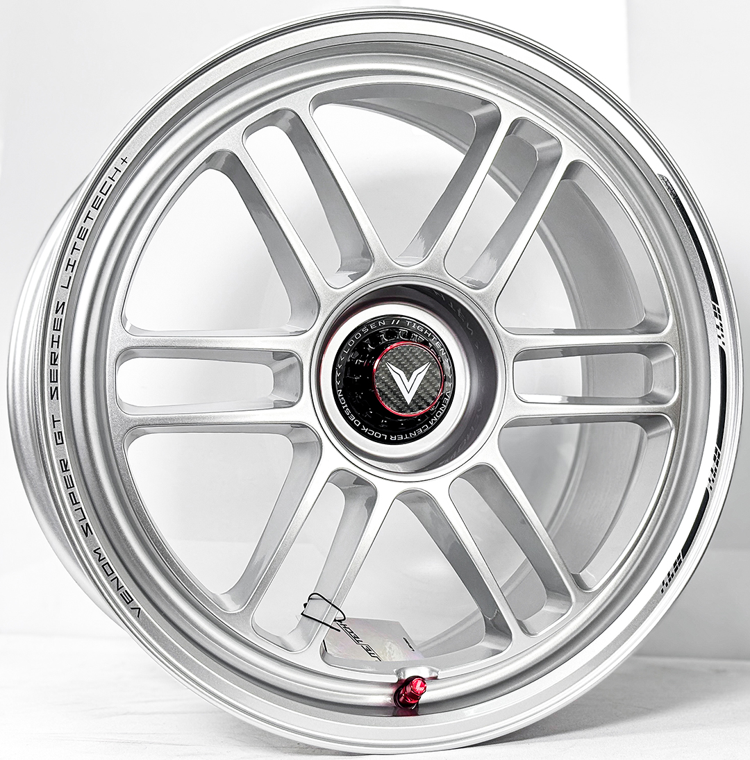 ล้อแม็ก ล้อแม็ก Lenso VNR Venom Litetech+ FlowForming ขอบ18นิ้ว กว้าง8.5นิ้ว 5รู114.3 Offset35 สีซิลเวอร์PadGray