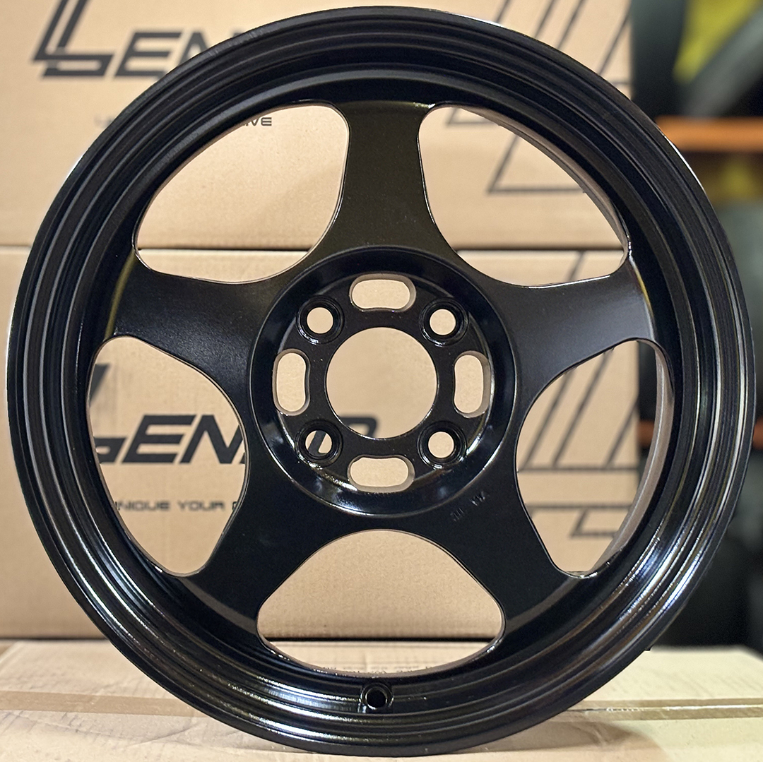 ล้อแม็ก ล้อแม็กมือสอง Rota Spoon ขอบ15นิ้ว กว้าง6.5นิ้ว 4รู100 Offset40 สีดำด้าน(ลาดพร้าว)