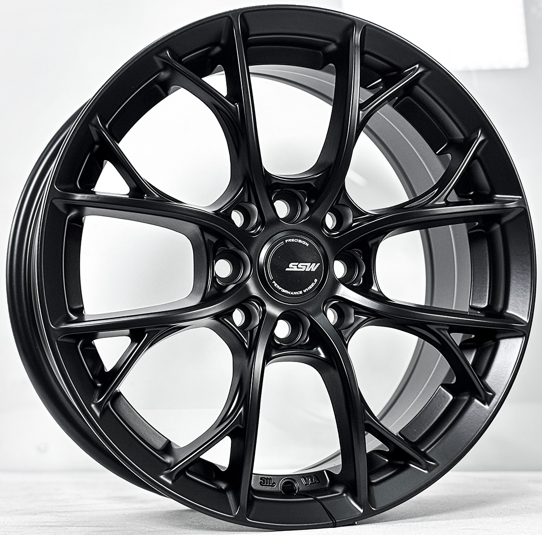 ล้อแม็ก ล้อแม็ก SSW S428 ขอบ15นิ้ว กว้าง6.5นิ้ว 4รู100/114.3 Offset38 สีดำด้าน
