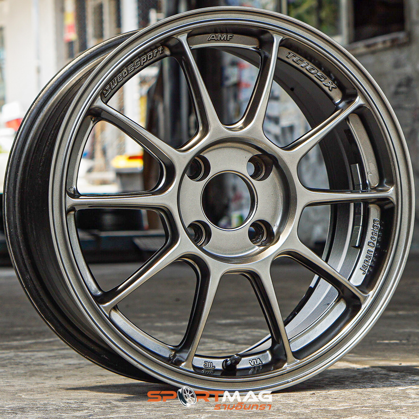 ล้อแม็ก ล้อมือสอง TC105x ขอบ15นิ้ว กว้าง7นิ้ว 4รู100 Offset35 สีไฮเปอร์แบล็ค (รามอินทรา)