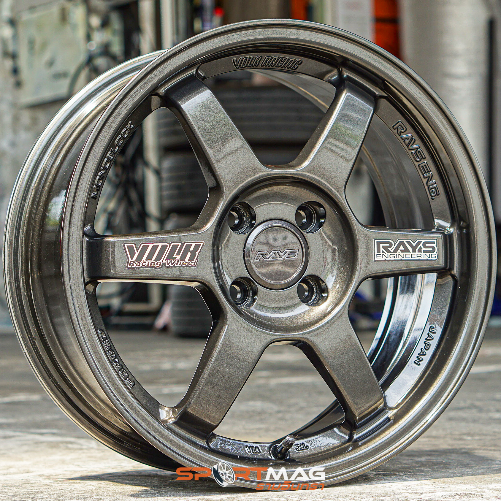 ล้อแม็ก ล้อแม็กมือสอง NK TE37 ขอบ16นิ้ว กว้าง7นิ้ว 4รู100 Offset35 สีกันเมทาลิก (รามอินทรา)