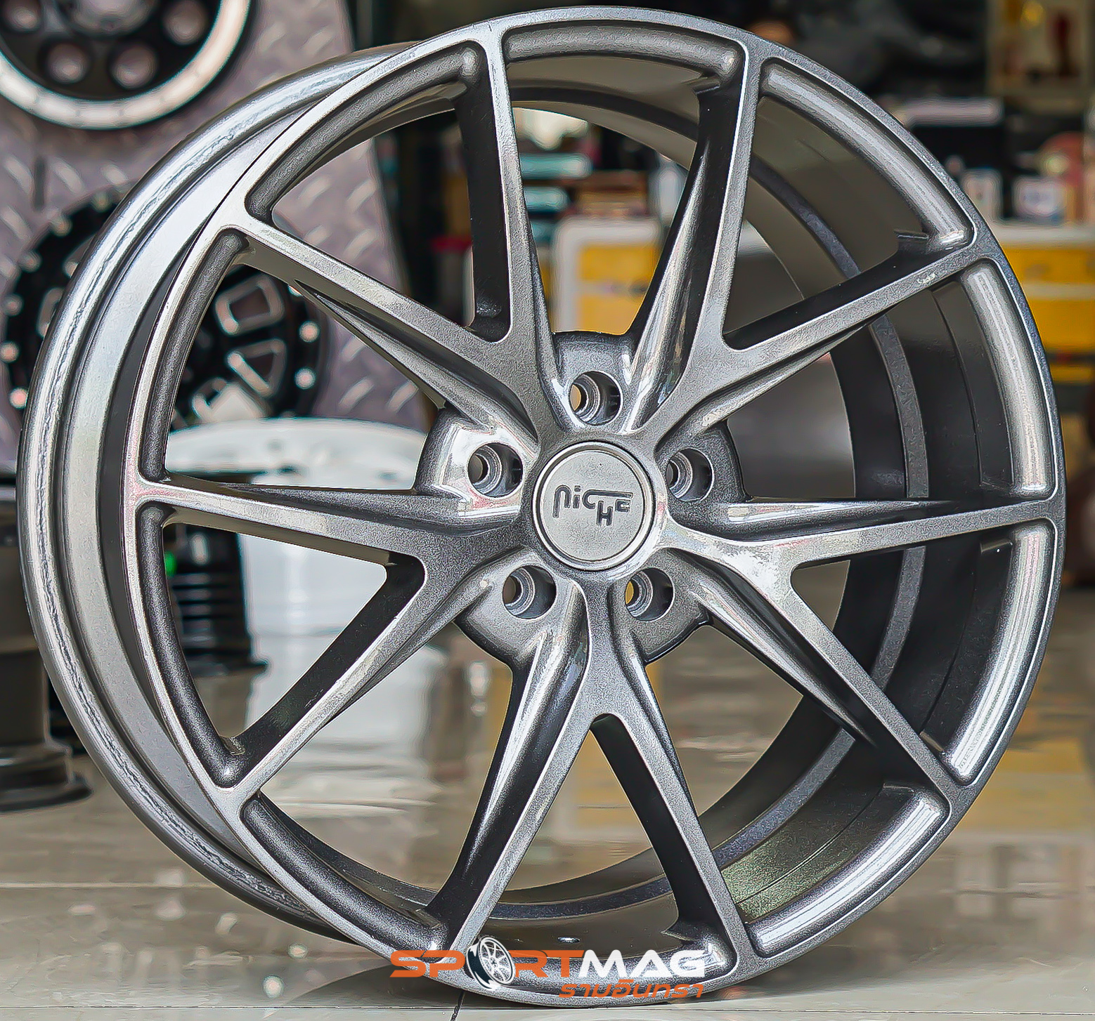 ล้อแม็ก ล้อแท้มือสอง Niche Misano ขอบ19นิ้ว กว้าง8.5นิ้ว 5รู114.3 Offset45 โมดิฟายสีกันเมทาลิก (รามอินทรา)