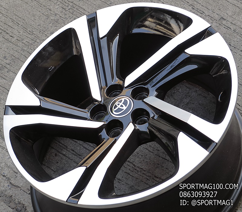 ล้อแม็ก ล้อแม็กป้ายแดง Toyota YarisCross 5รู100 ดำหน้าเงา  กว้าง6.5 ขอบ17นิ้ว(รามอินทรา) 