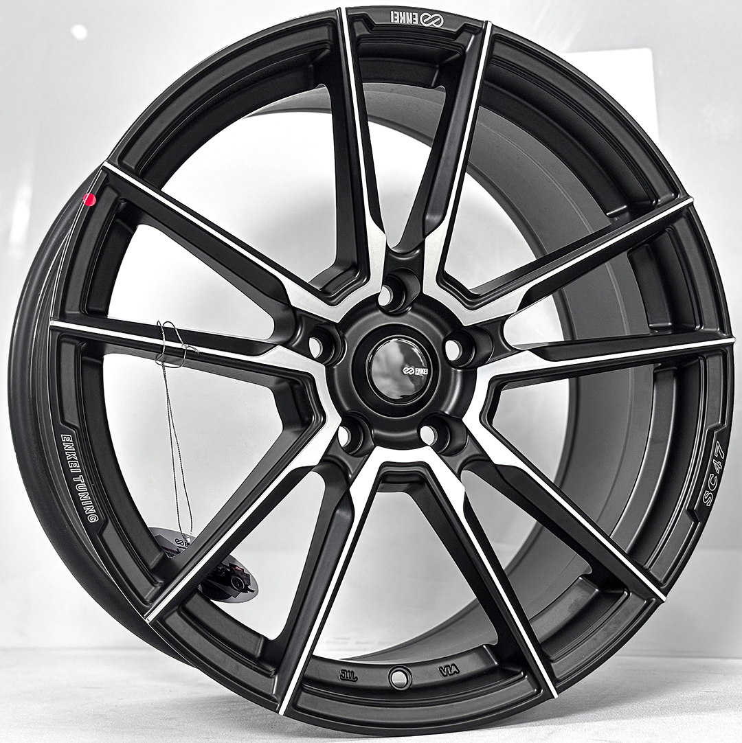 ล้อแม็ก ล้อแม็ก Enkei SC47 ขอบ18นิ้ว กว้าง8.5นิ้ว 5รู114.3 Offset40 สีดำด้านหน้าเคลียร์