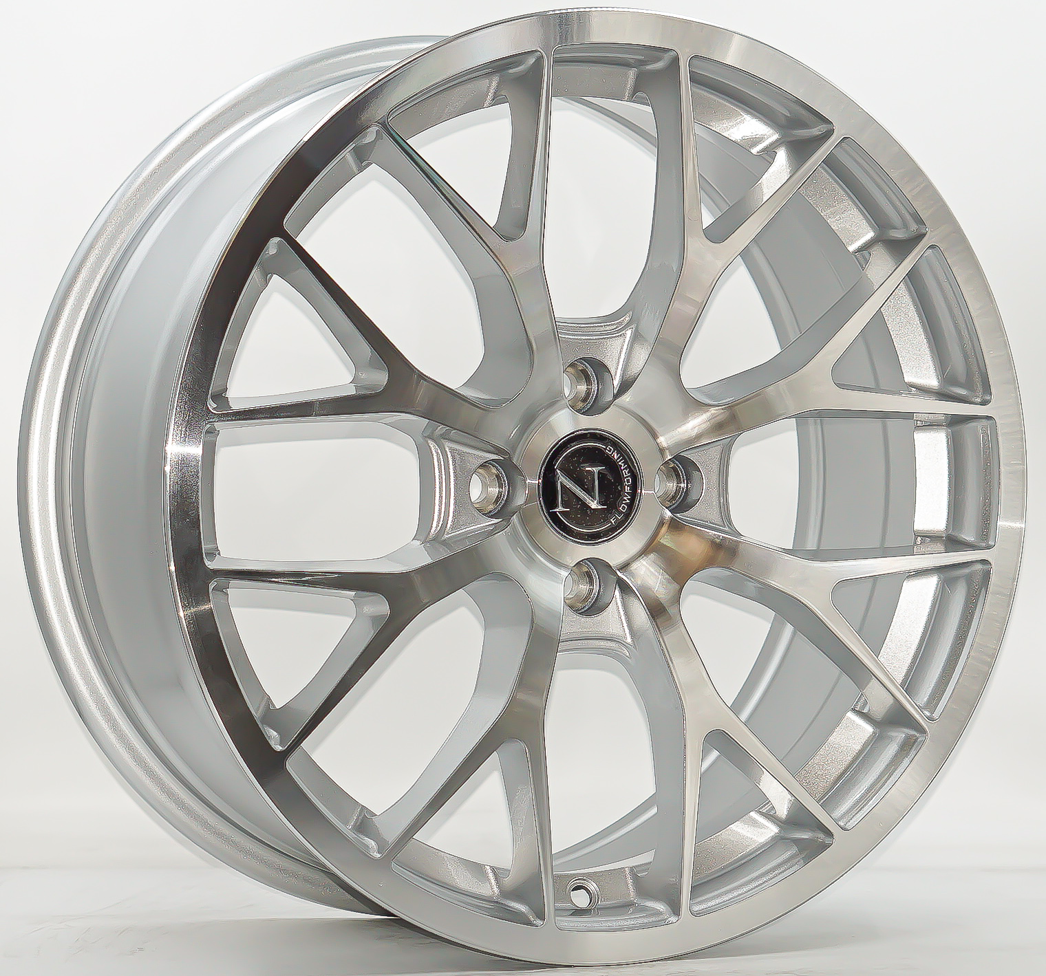 ล้อแม็ก ล้อแม็กใหม่ Flowforming NAYA ALPHA S7 ขอบ17นิ้ว กว้าง7.5นิ้ว 4รู100 Offset40 สีซิลเวอร์กลึงหน้าเงา