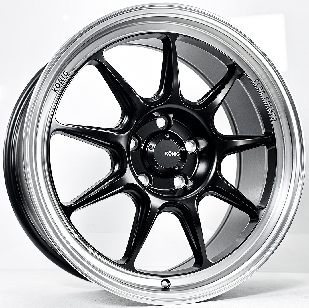 ล้อแม็ก ล้อแม็ก KONIG N675 COUNTERGRAM FlowForming ขอบ18นิ้ว กว้าง8.5นิ้ว 5รู114.3 Offset35 สีดำด้านขอบเงา
